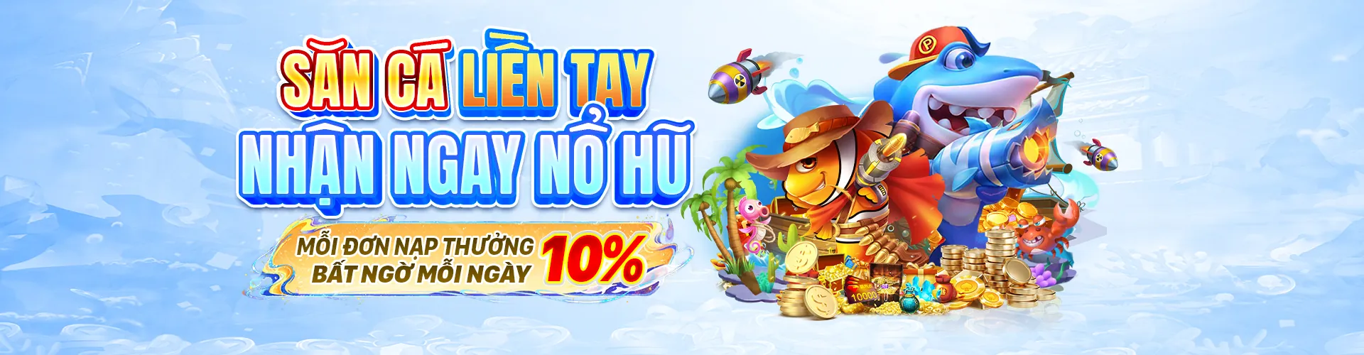 Hình ảnh chính Nổ Hũ Gamvip với biểu tượng jackpot và tiền vàng